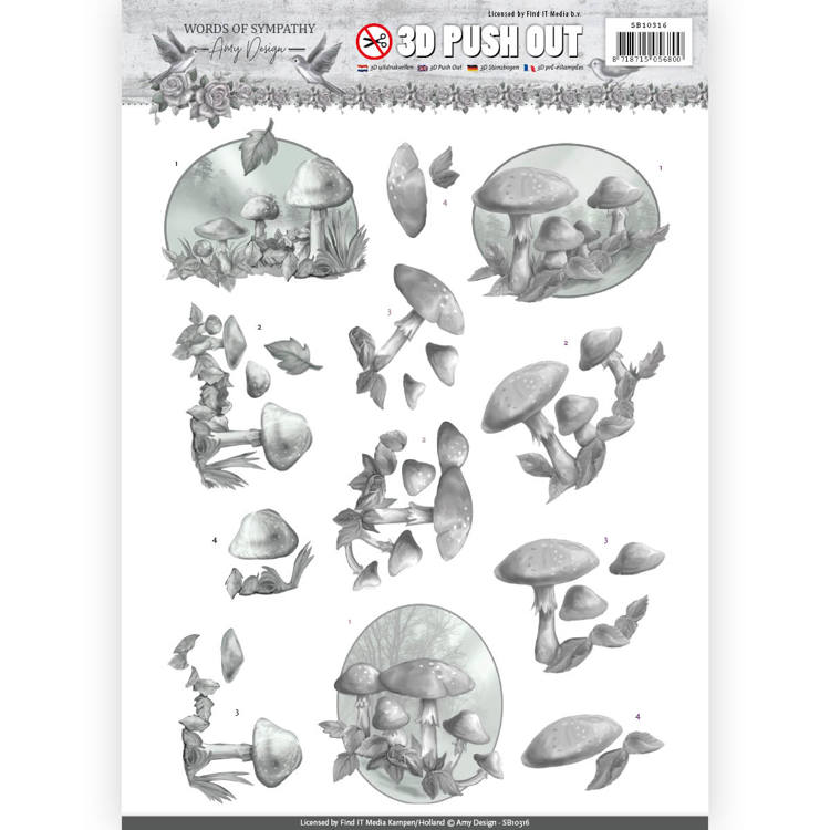 3D Push Out - Amy Design - Words of Sympathy - Sympathy Forest