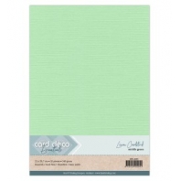 Card Deco Essentials - Linnenkarton A4 - Middengroen 20 - 10 stuks