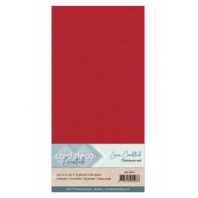 Card deco Essentials - Linnenkarton 4K - Kerstrood 34 - 10 stuks