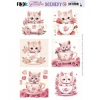 Berrie's Beauties - Scenery Kitten in cup - square 