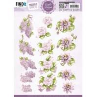 Precious Marieke - Purple Blossom - 3D Knipvel  - Lilac