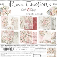 Craft O Clock Set of Papers 15x15cm Rose Emtotions