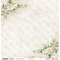 ScrapAndMe - Designpapier - White Roses 01 - 30,5x30,5cm 