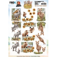 Yvonne Creations - Farm Friends - 3D Knipvel - Donkey 