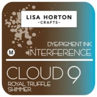 Lisa Horton - Dye/Pigment Ink Interference - Cloud 9 - Royal Truffle Shimmer