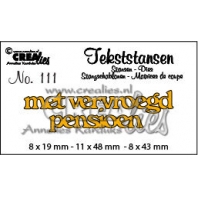 Crealies Tekst - met vervroegd pensioen