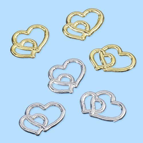 Creapop Strooidelen Harten, goud 1,5 cm