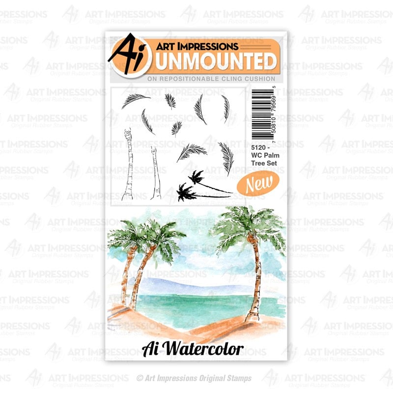 Art Impressions Stamp WC Palm Tree Set 5120