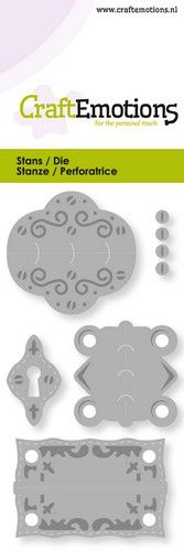 CraftEmotions Die - vintage schanieren en slotplaat