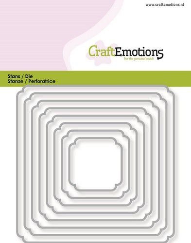 CraftEmotions Die - randen vierkant double rounder/billenhoek