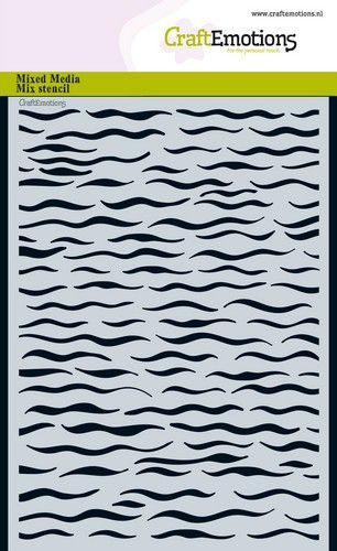 CraftEmotions Mask Stencil - golven A5