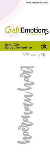 CraftEmotions Die Handletter - hoera van harte
