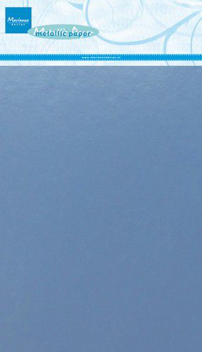 Marianne Design Decoratie Metallic paper 5 vel - Lichtblauw