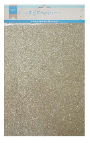 Marianne Design Decoratie soft Glitter paper 5 vel - Platina