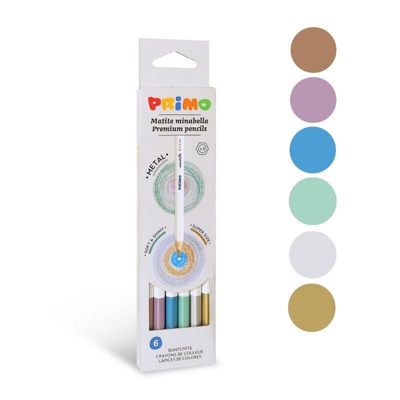 Te gekke Potloden Metallic 6 stuks