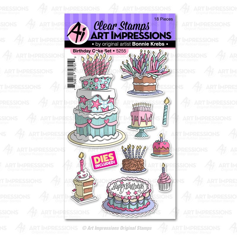 Art Impressions - Birthday Cake Set 5255
