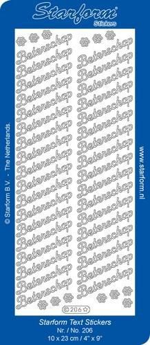 Starform Stickers Text NL - Beterschap 1 zilver