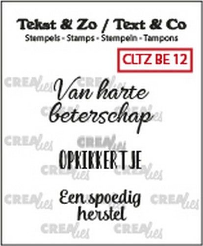 Crealies Clearstamps Tekst & Zo 3x Beterschap 12