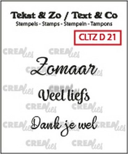 Crealies Clearstamps Tekst & Zo 3x divers 21