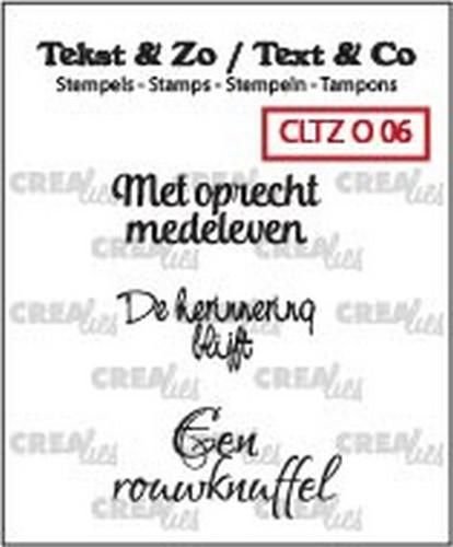 Crealies Clearstamp Tekst & Zo Overlijden 6