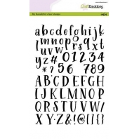 CraftEmotions clearstamps A5 - handletter - alfabet typewriter