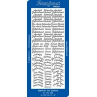 Starform Stickers Tekst : Hartelijk Gefeliciteerd 4 Zilver