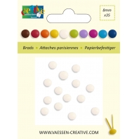 Veassen Creative - Brads 8 mm wit 35 stuks