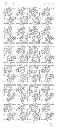 X-mas bells corners Platinum - Zilver   CD3067Z
